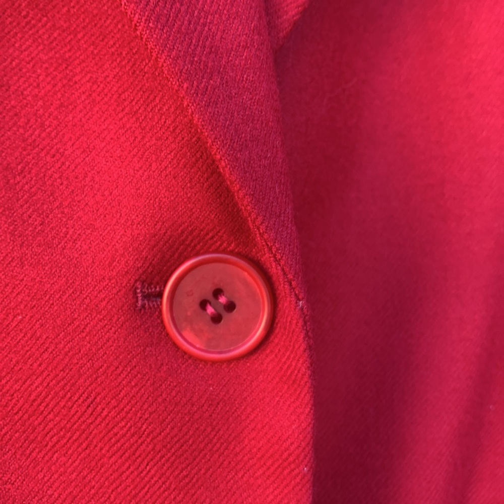 PENDLETON Vintage Virgin Wool Petite Cherry Red Blazer 8 - Picture 6 of 9